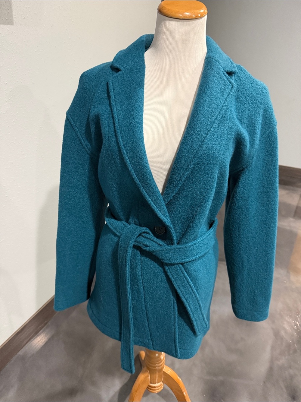 J. Crew Teal Belted Trench Coat